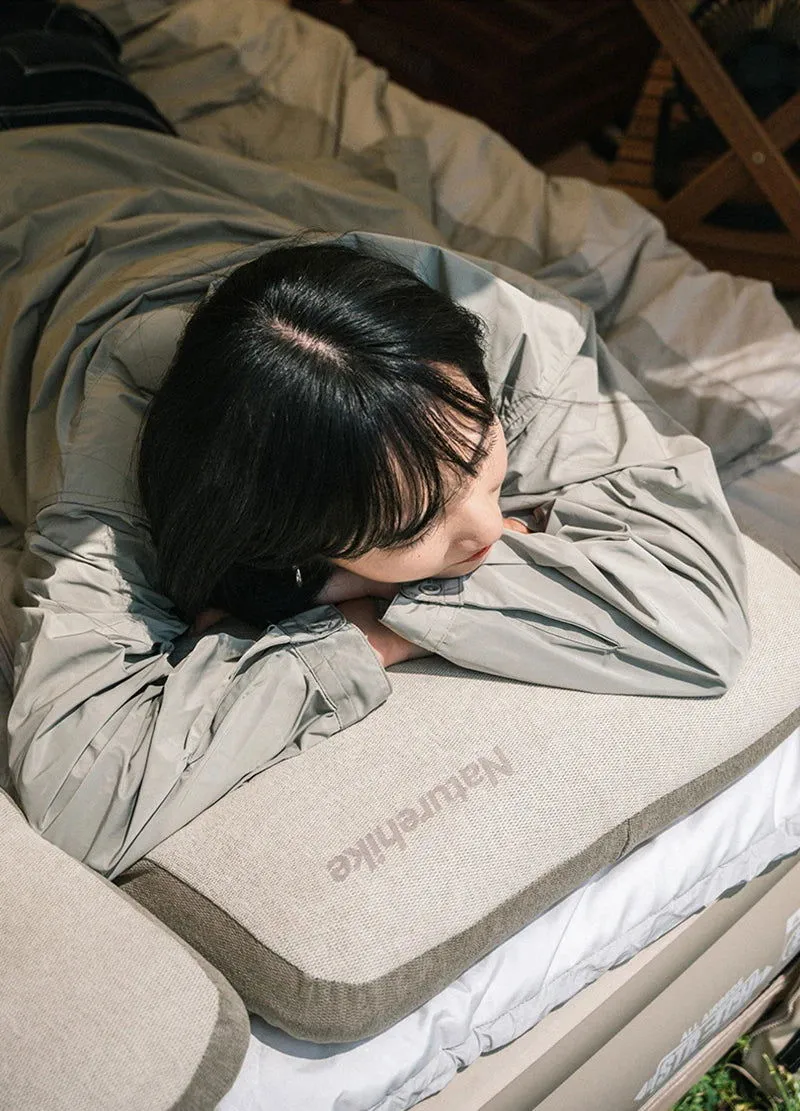 Memory Foam Comfort Pillow – Portable Square Camping and Travel Pillow with Easy Storage
