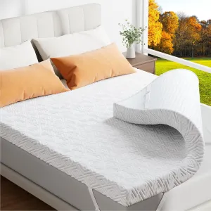 Memory Foam Mattress Topper - 3 Inch Gel Mattress Pad for Pressure Relief, Premium Soft Cooling Sleep Bed Topper, Non-Slip Design with Removable & Washable Cover, CertiPUR-US
