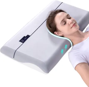 Memory Foam Pillows, Cooling Gel Cervical Neck Pillow with Cool Washable Pillowcase, Deep Sleep Ergonomic Cooling Pillow for Neck Pain Relief