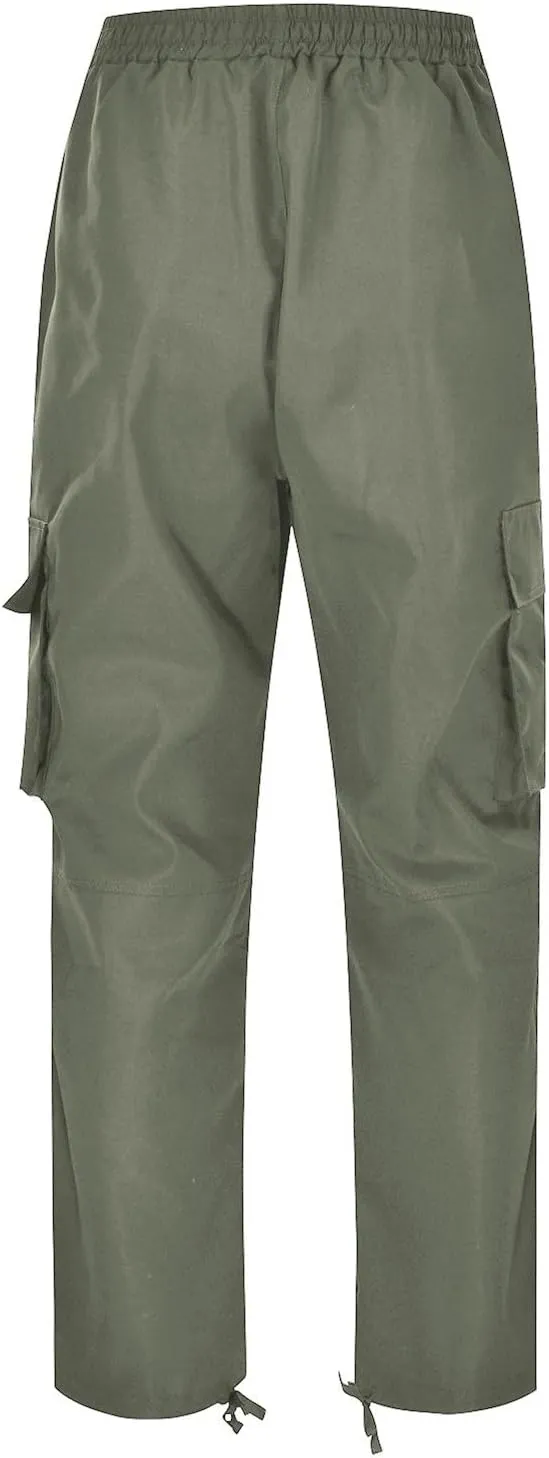 Mens Outdoor Hiking Cargo Pants Hat Multi Woven Pocket Foot Rope Solid Pants Street Cargo Cargo Tactical Pants for