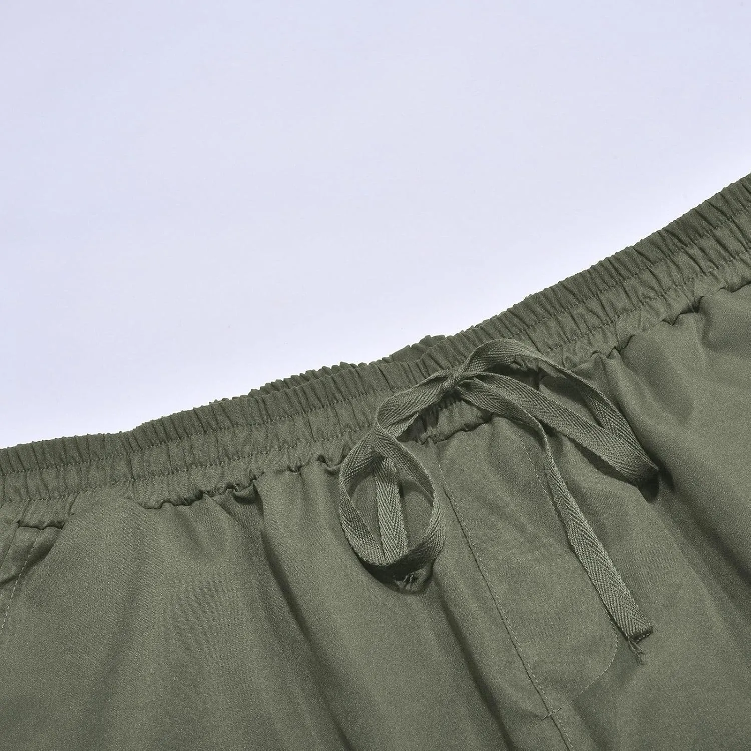 Mens Outdoor Hiking Cargo Pants Hat Multi Woven Pocket Foot Rope Solid Pants Street Cargo Cargo Tactical Pants for