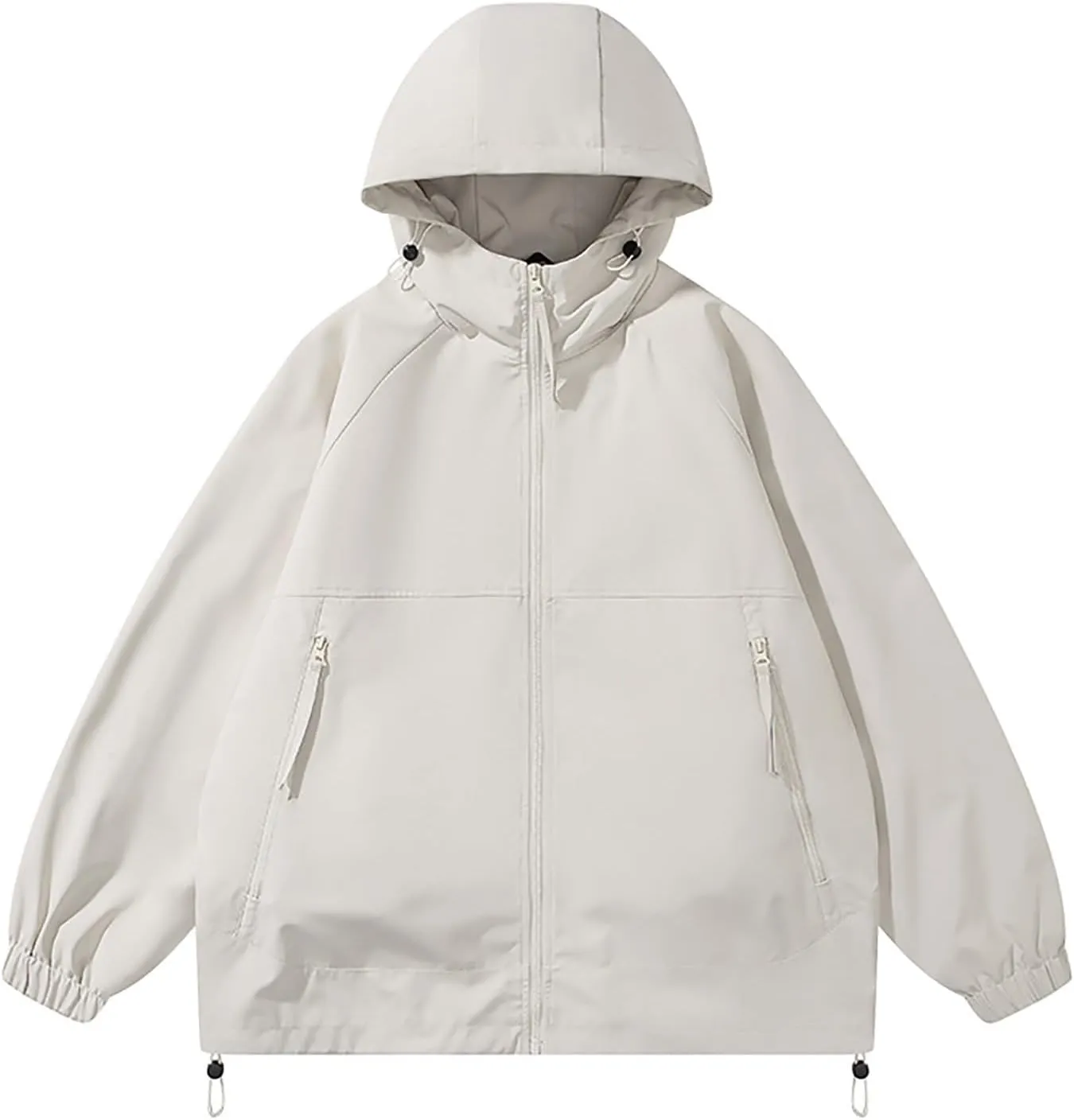 Men's Rain Jacket Waterproof Hooded Lightweight Breathable Active Outdoor Raincoat for Outdoor Cycling Hiking Running