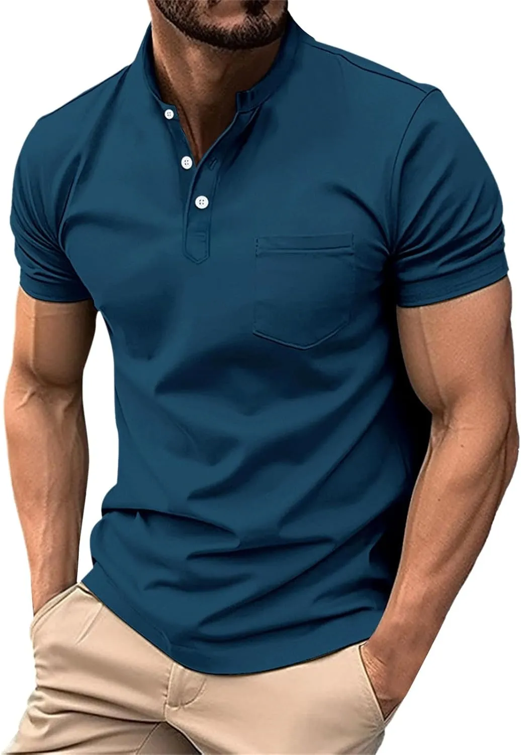 Mens T-Shirts Day Digital Printing Casual Basic Tee Tops Daily Casual Stylish Collared Shirts for Men Polo Shirts