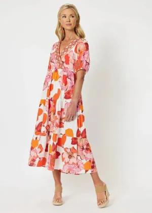 Miami Dress Floral ~ Pink