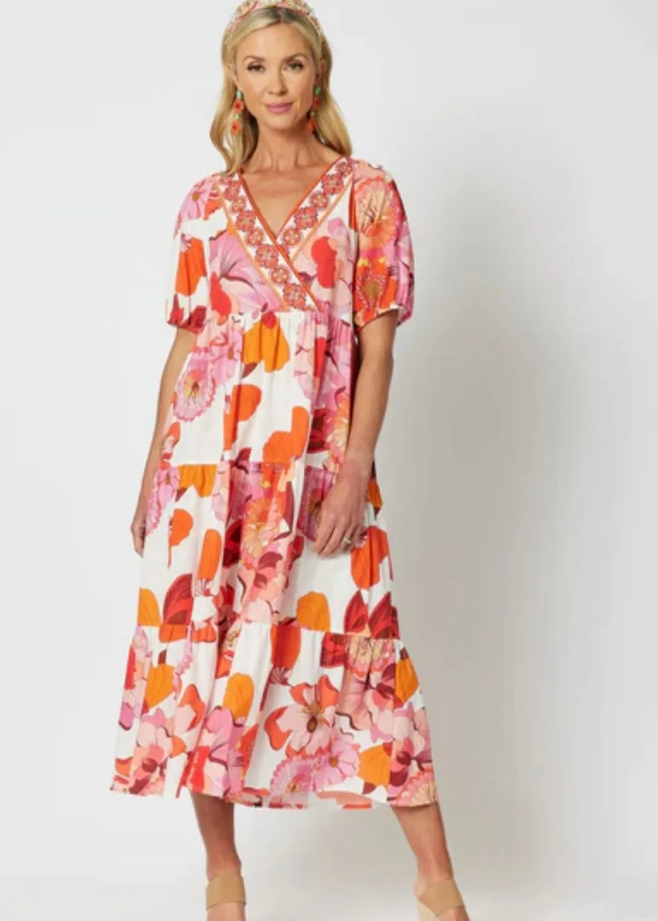 Miami Dress Floral ~ Pink