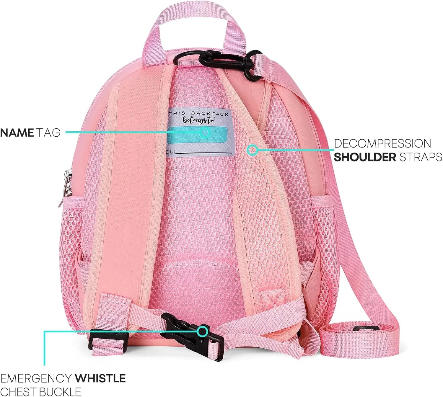 mibasies Backpack Leash for Toddlers 1-3: Baby Backpack with Leash for Boys Girls - Unicorn Backpack - 9inch Mini