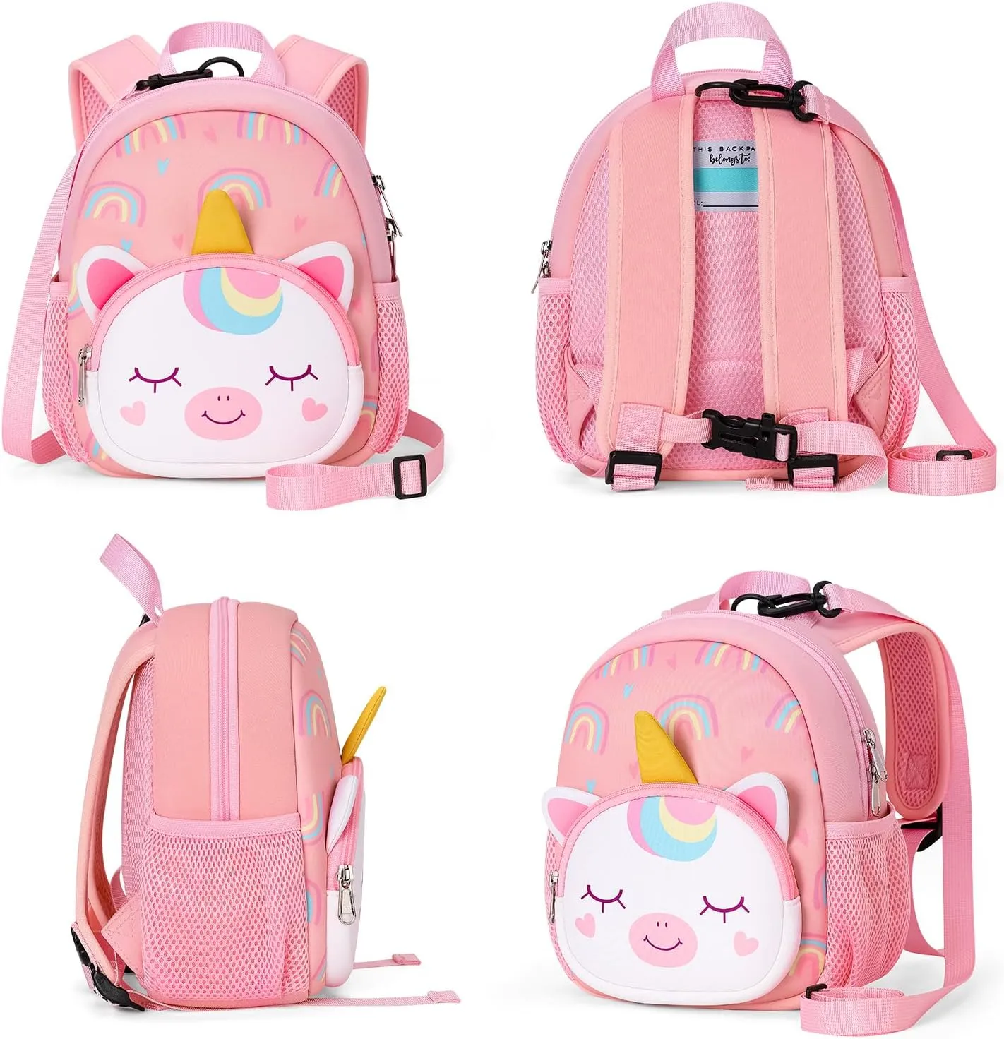 mibasies Backpack Leash for Toddlers 1-3: Baby Backpack with Leash for Boys Girls - Unicorn Backpack - 9inch Mini