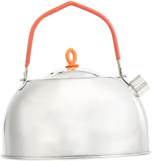 Milisten 0.6l Mini Water Kettle Portable Tea Pot for Camping Stainless Steel Lightweight Easy to Carry