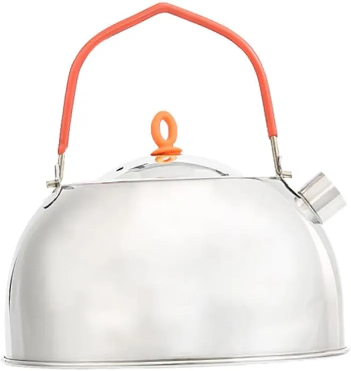 Milisten 0.6l Mini Water Kettle Portable Tea Pot for Camping Stainless Steel Lightweight Easy to Carry