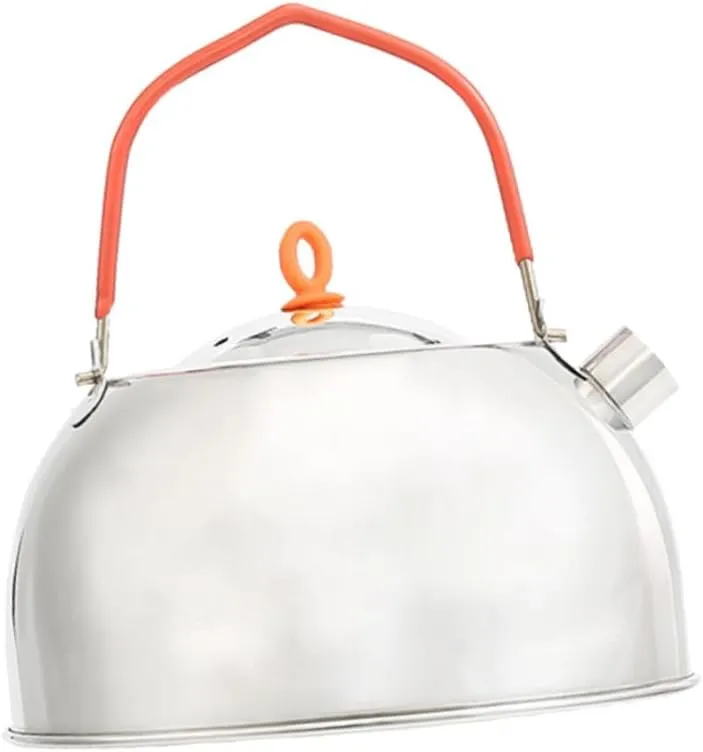Mini Portable Stainless Steel Teapot Lightweight Water Kettle for Camping Hiking Durable Outdoor Coffee Tea Pot Stainless Steel for Travel Essentials