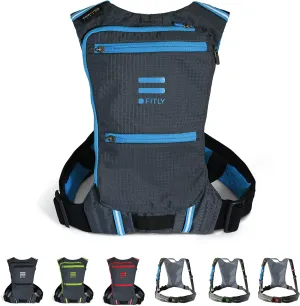 Minimalist Running Pack - Running Backpack Phone Holder, Storage, Thoracic Belt - Carry Personal Items - Running Gear for Men & Women - Lightweight Running Water Backpack (Emerald Blue, XS-S)