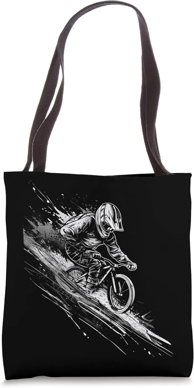 Mountain Biking Downhill Tote Bag