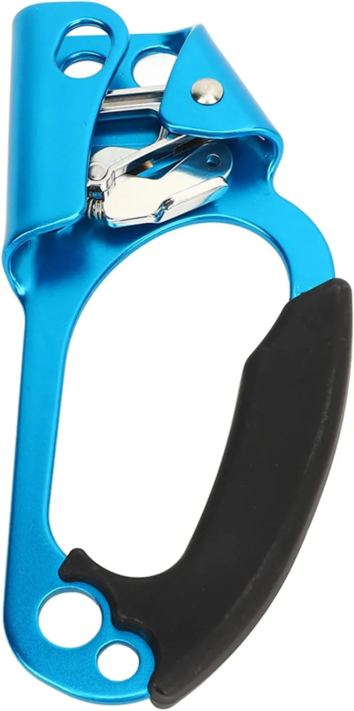 Mountaineering Climbing Hand Ascender, Rock Climbing Tree Arborist Rappelling Gear Equipment Rope Clamp, Aluminum Alloy for 8‑13MM Rope