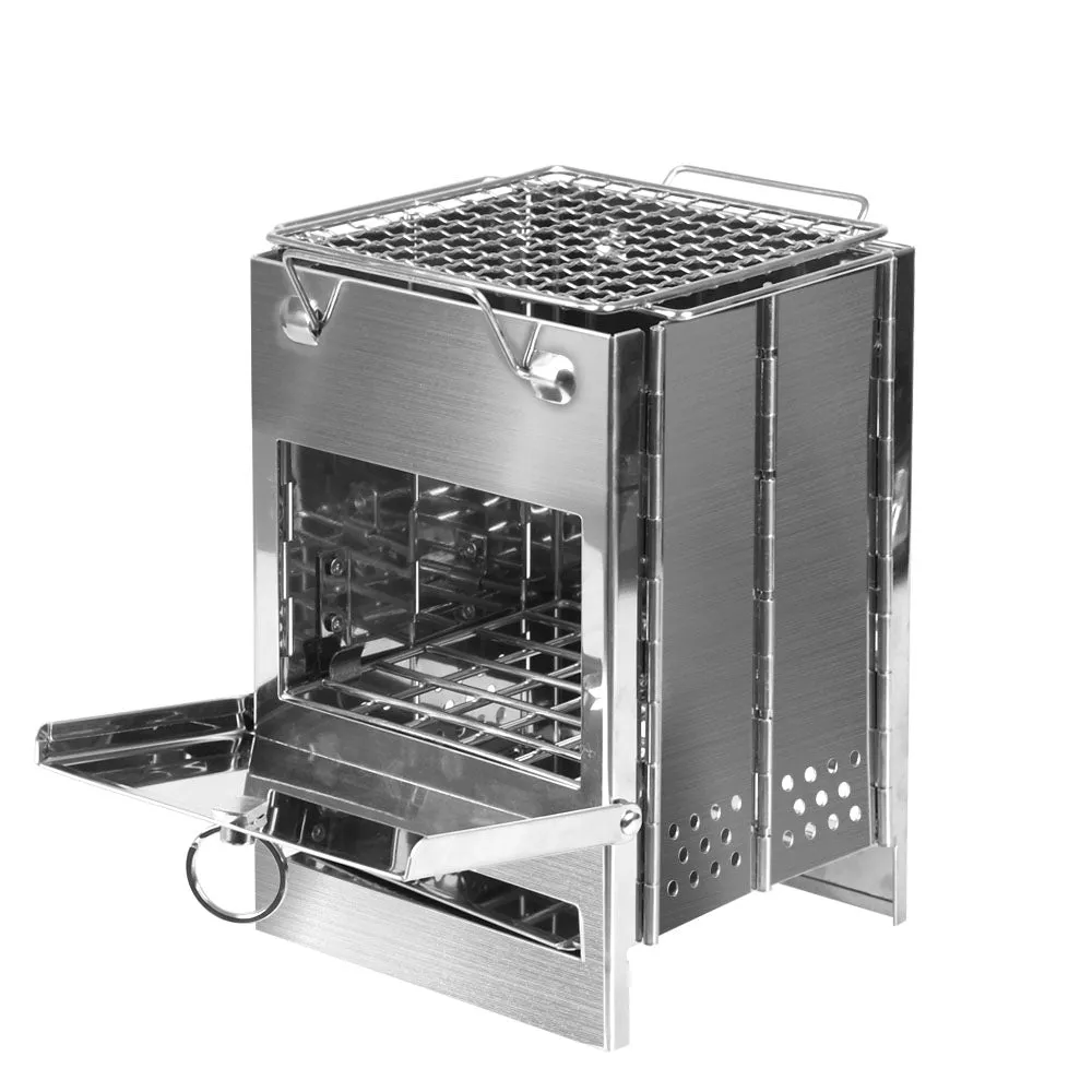 Moyasu Camping Stove Camp Wood BBQ Grill Large