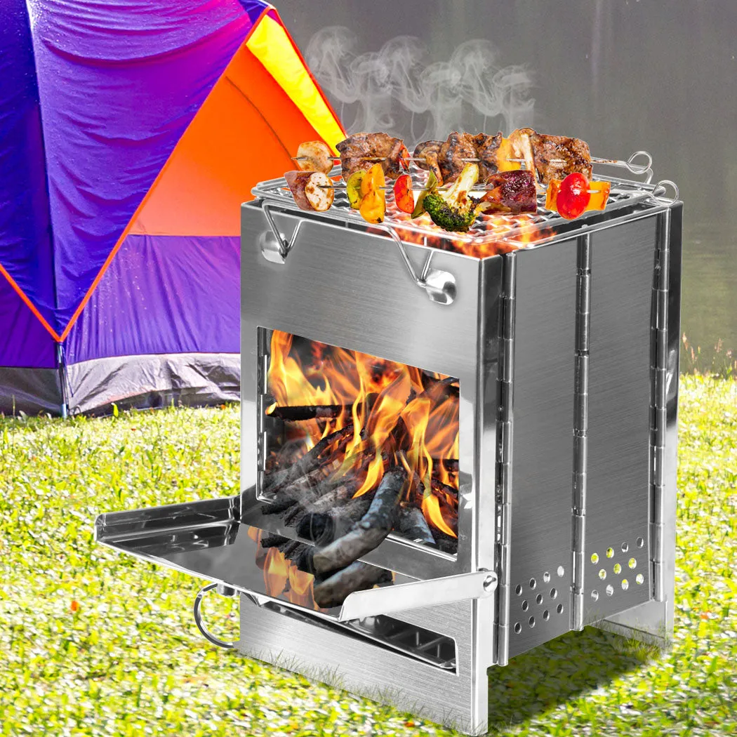 Moyasu Camping Stove Camp Wood BBQ Grill Large