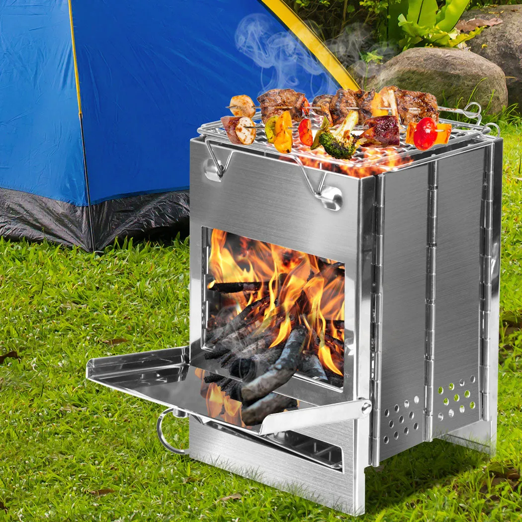 Moyasu Camping Stove Camp Wood BBQ Grill Large