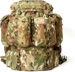 MT FILBE 100L Modular Rucksack System Military Ruck with External ABS Frame, Detachable Assault Pack & Hydration Carrier