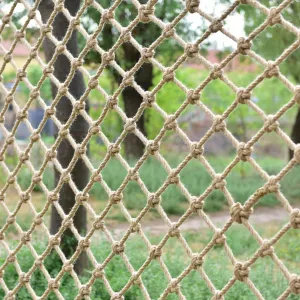 Multifunctional Hemp Rope Net for & Pets, Heavy-Duty Climbing Frame Ladder, Outdoor Playground Accessories, Tree House Cargo Hammock (Size: 3.5m x 1m)