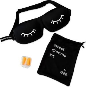 Mumi Sweet Dreams Kit - 3D Memory Foam Sleeping Mask with Adjustable Strap - Blocks Light Effectively - Includes Ear Plugs and Case