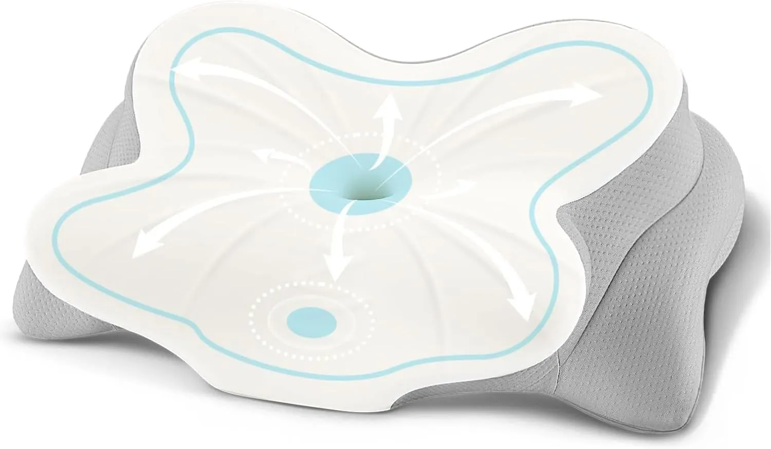 Neck Pillow Cervical Memory Foam Pillows for Neck and Shoulder Pain Relief, Side Sleeper Pillow, Contoured Support Pillows, 2 in 1 Ergonomic Orthopedic Bed Pillow for Back Stomach Sleep