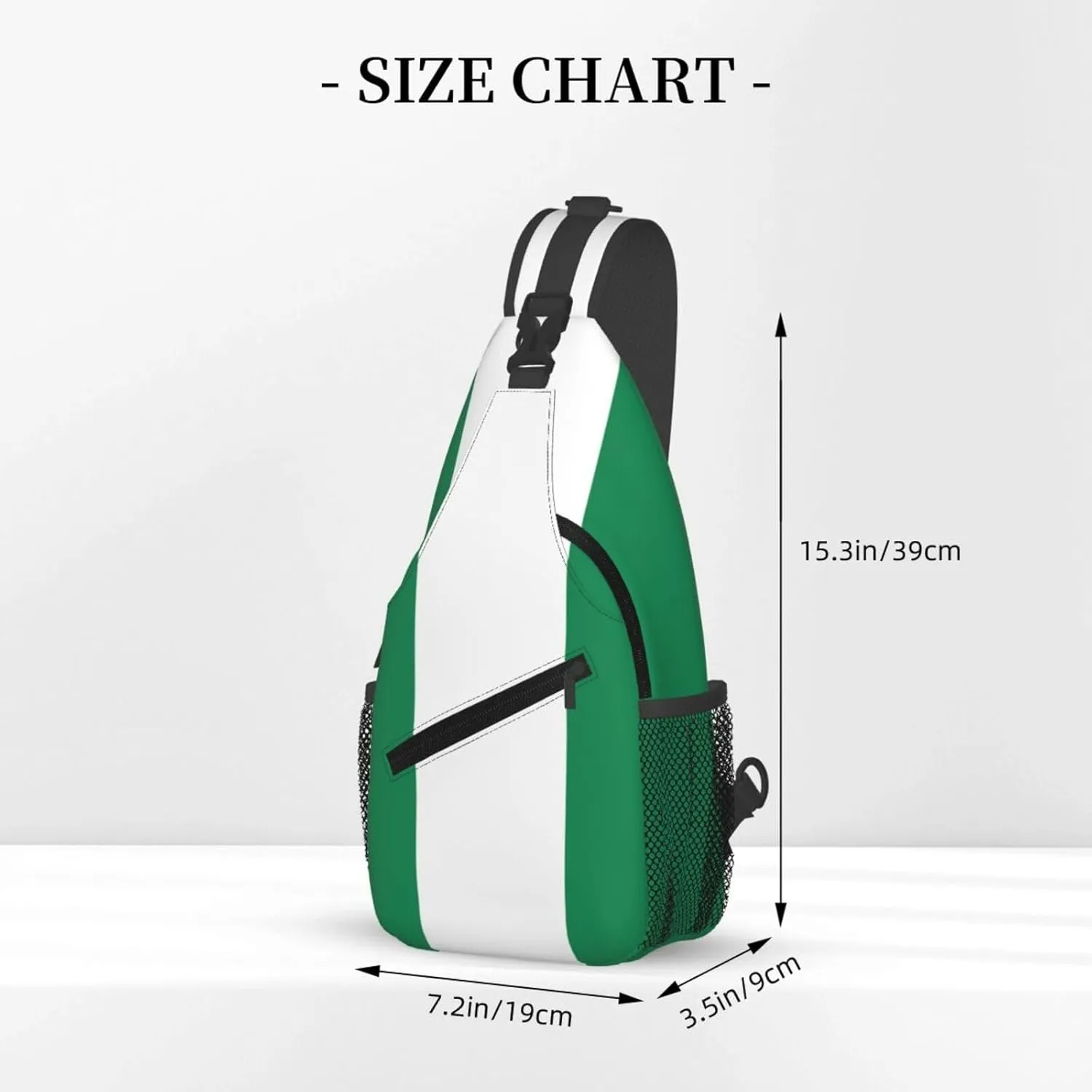 Nigeria Flag Crossbody Chest Bag for Women Men, Daypack Sling Backpack for Travel Sport Running Hiking
