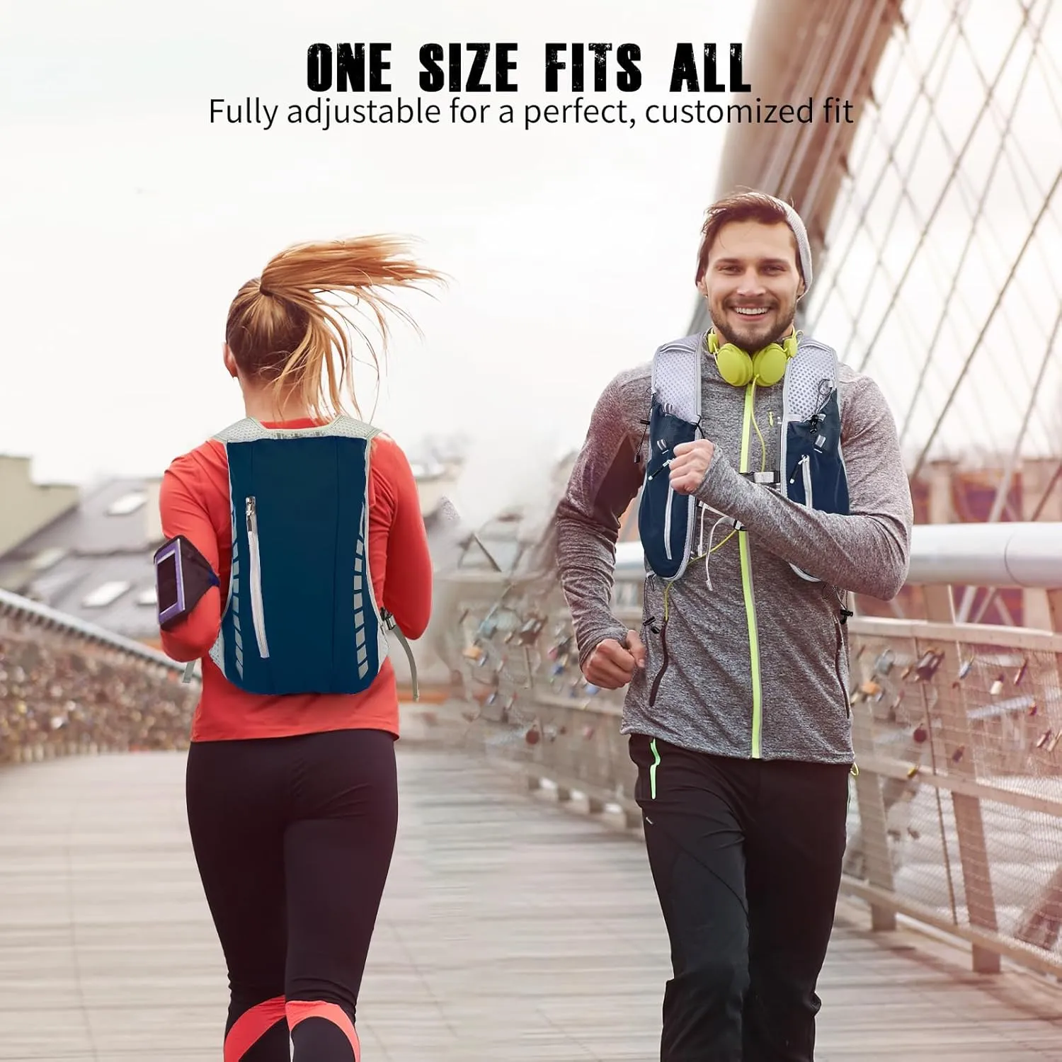 NONSAR Running Vest Backpack 7L, Running Vest for Men Women, Lightweight Pack with 500ml Soft Flask, Adjustable Chest Straps and Reflective Running Hydration Vest for Running Hiking Cycling Camping