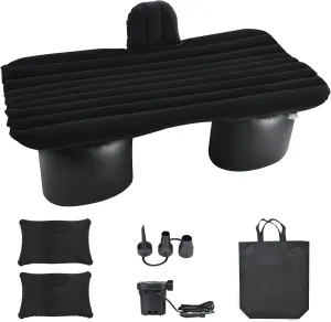 NovelBee Inflatable Car Air Mattress with Round Air Foot Piers, Inflatable Camping Air Mattress, Portable Camping Travel Sleeping Bed for Car SUV Truck