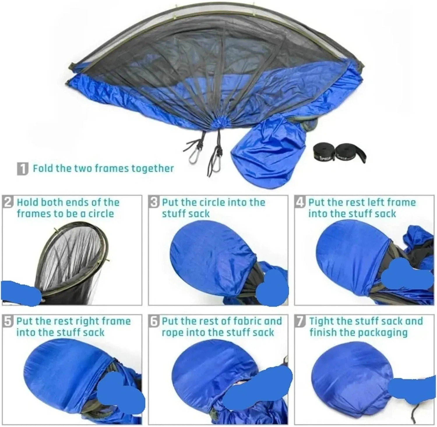 Nylon Parachute Hammock Net Lightweight Portable Camping Hammock and Tent Awning Rain Fly Tarp Mosquito Net Hammock Canopy 210T Nylon Hammocks Terrace Hammock(Style5)