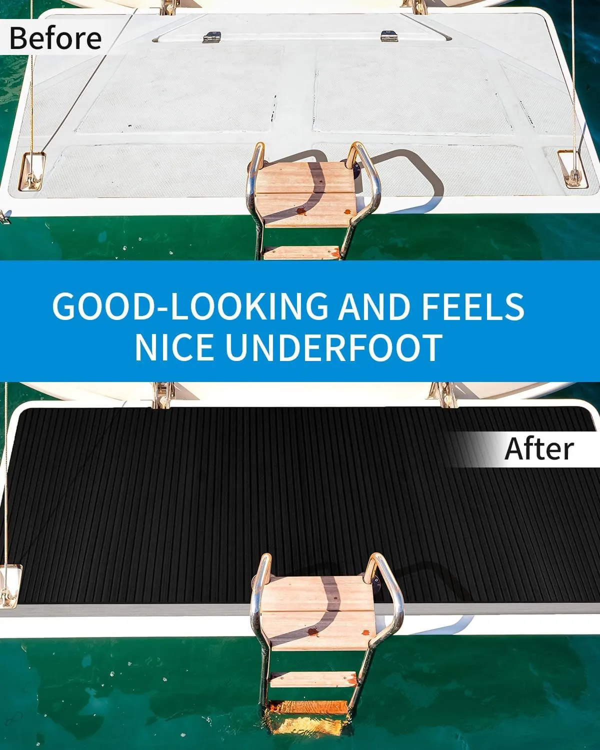 OCEANBROAD Camouflage Boat Flooring 96''x16''/23''/38''/47'' Strip Cut Grooves Self-Adhesive EVA Foam Sheet Non-Slip Traction Pad for Boats Decking Surfboard SUP Paddle Board Kayak