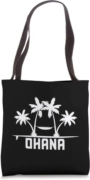 Ohana Breeze Loungers: Palm & Hammock Relaxation Tote Bag
