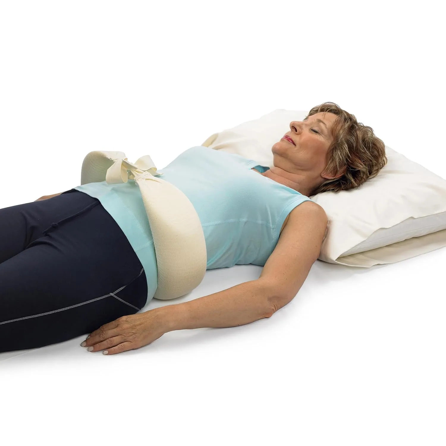 OPTP The Original McKenzie night roll — Low Back Pillow for Sleeping and Round Back Support Pillow for Spine and Side Support — Size Small/Medium