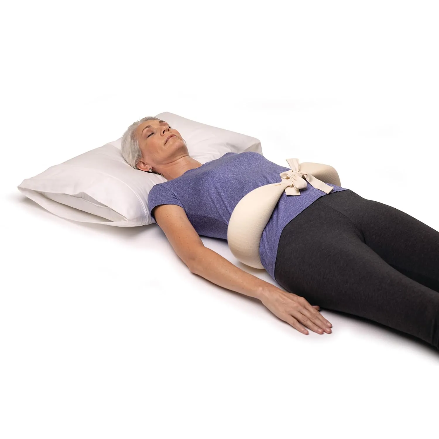 OPTP The Original McKenzie night roll — Low Back Pillow for Sleeping and Round Back Support Pillow for Spine and Side Support — Size Small/Medium