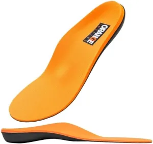 Orange Full Length B Fits Men's Shoe 5-5.5, Women's 6.5-7 Uses a Heel Cup, Contoured Medial Arch, and Metatarsal pad to Help with Better Alignment and Weight Distribution