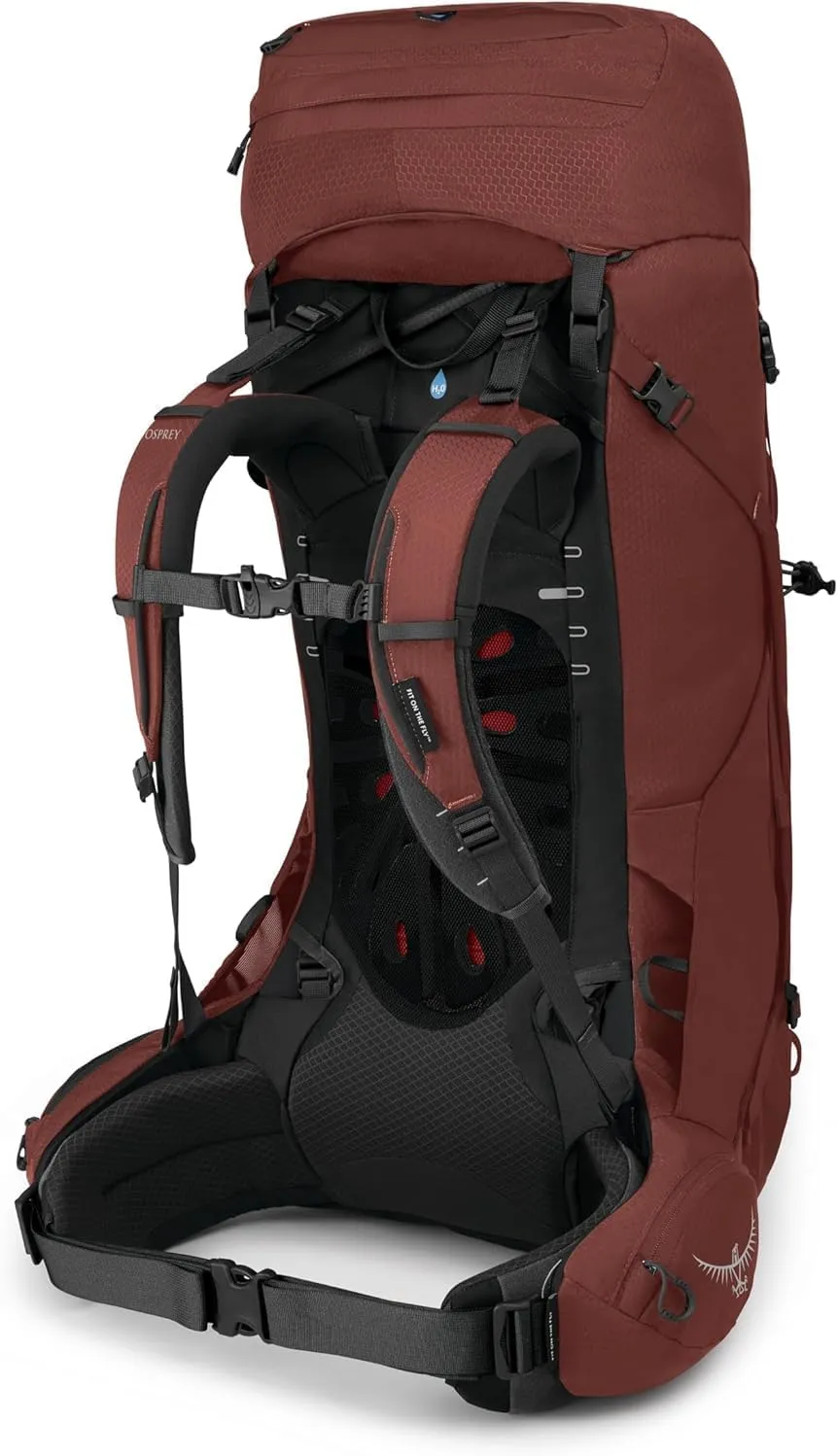 Osprey Aether 55L Men's Backpacking Backpack, Deep Acorn Red, S/M