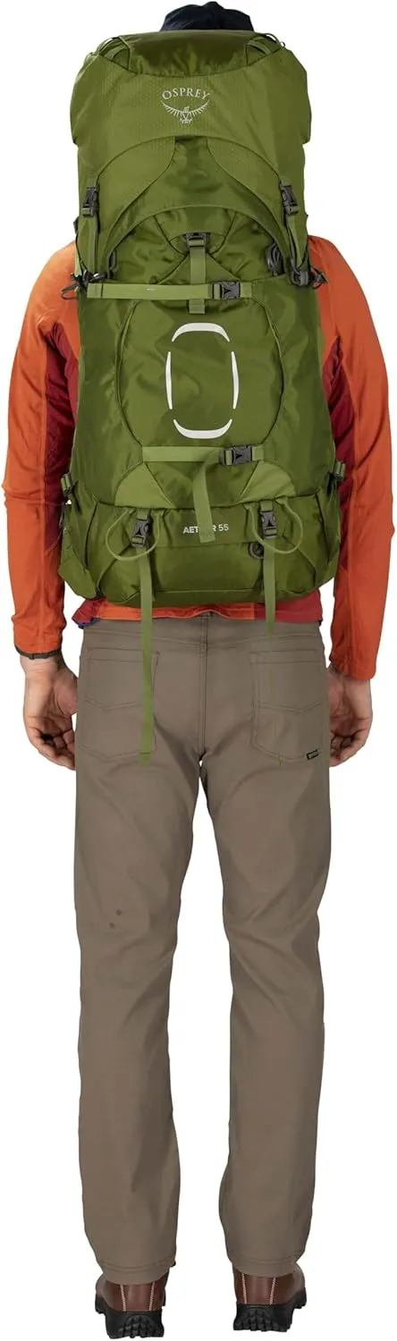 Osprey Aether 55L Men's Backpacking Backpack, Deep Acorn Red, S/M