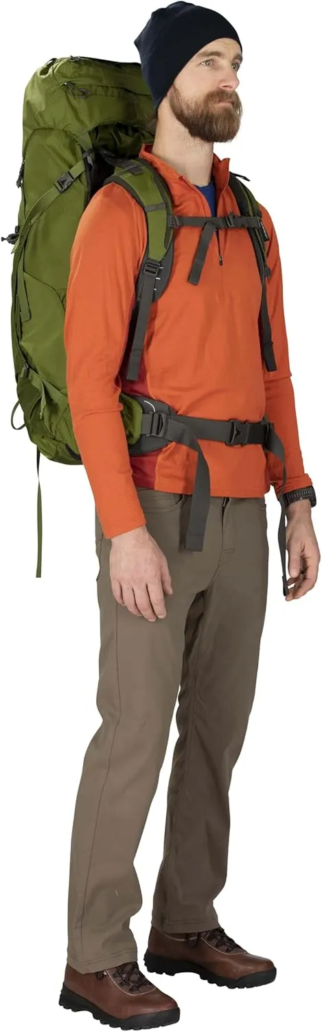 Osprey Aether 55L Men's Backpacking Backpack, Deep Acorn Red, S/M