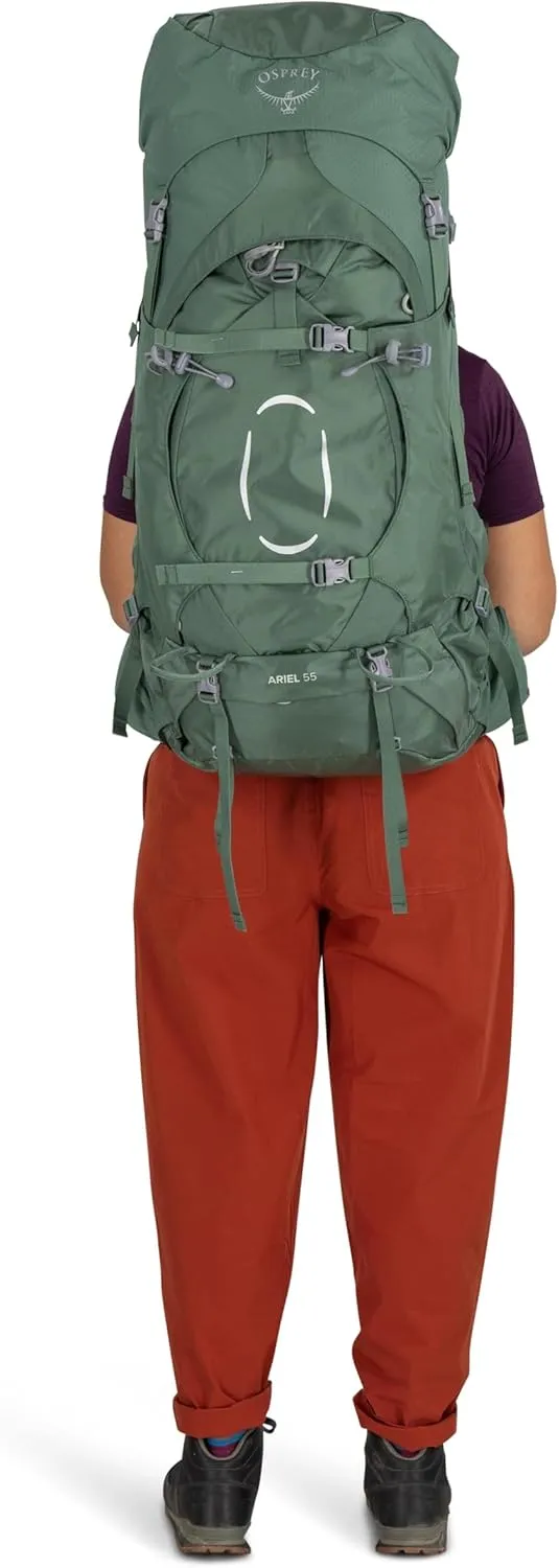 Osprey Ariel 55L Women's Backpacking Backpack, Koseret Green, WXS/S