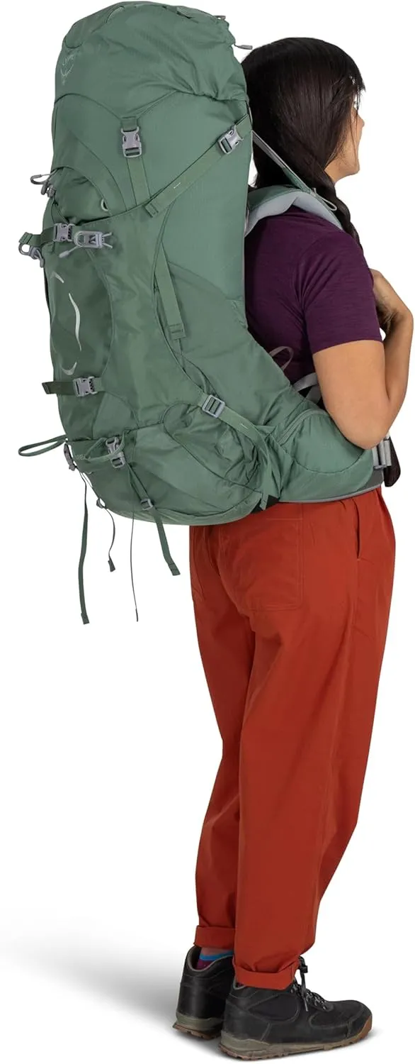Osprey Ariel 55L Women's Backpacking Backpack, Koseret Green, WXS/S
