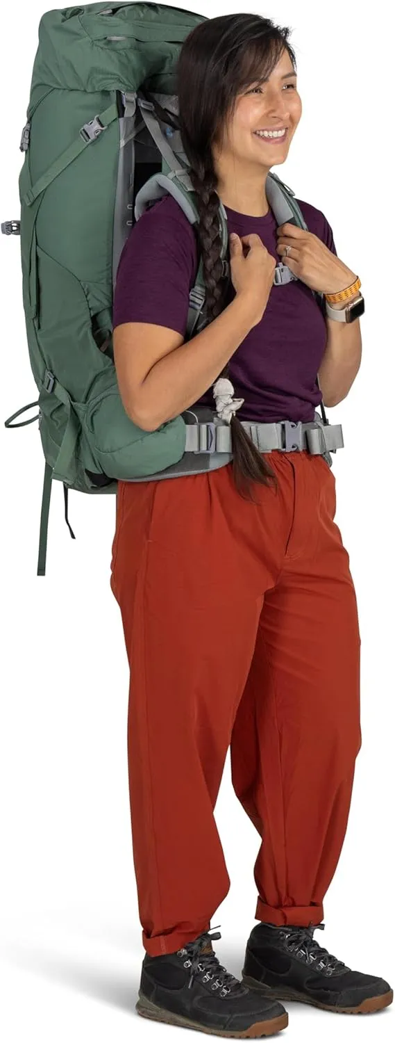 Osprey Ariel 55L Women's Backpacking Backpack, Koseret Green, WXS/S