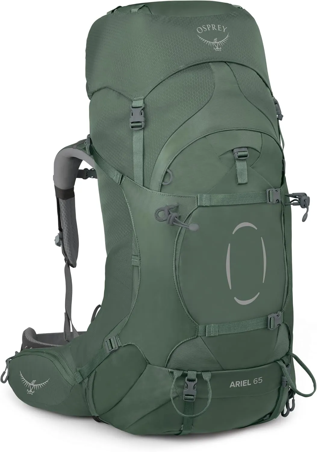 Osprey Ariel 65L Women's Backpacking Backpack, Koseret Green, WM/L, Extended Fit