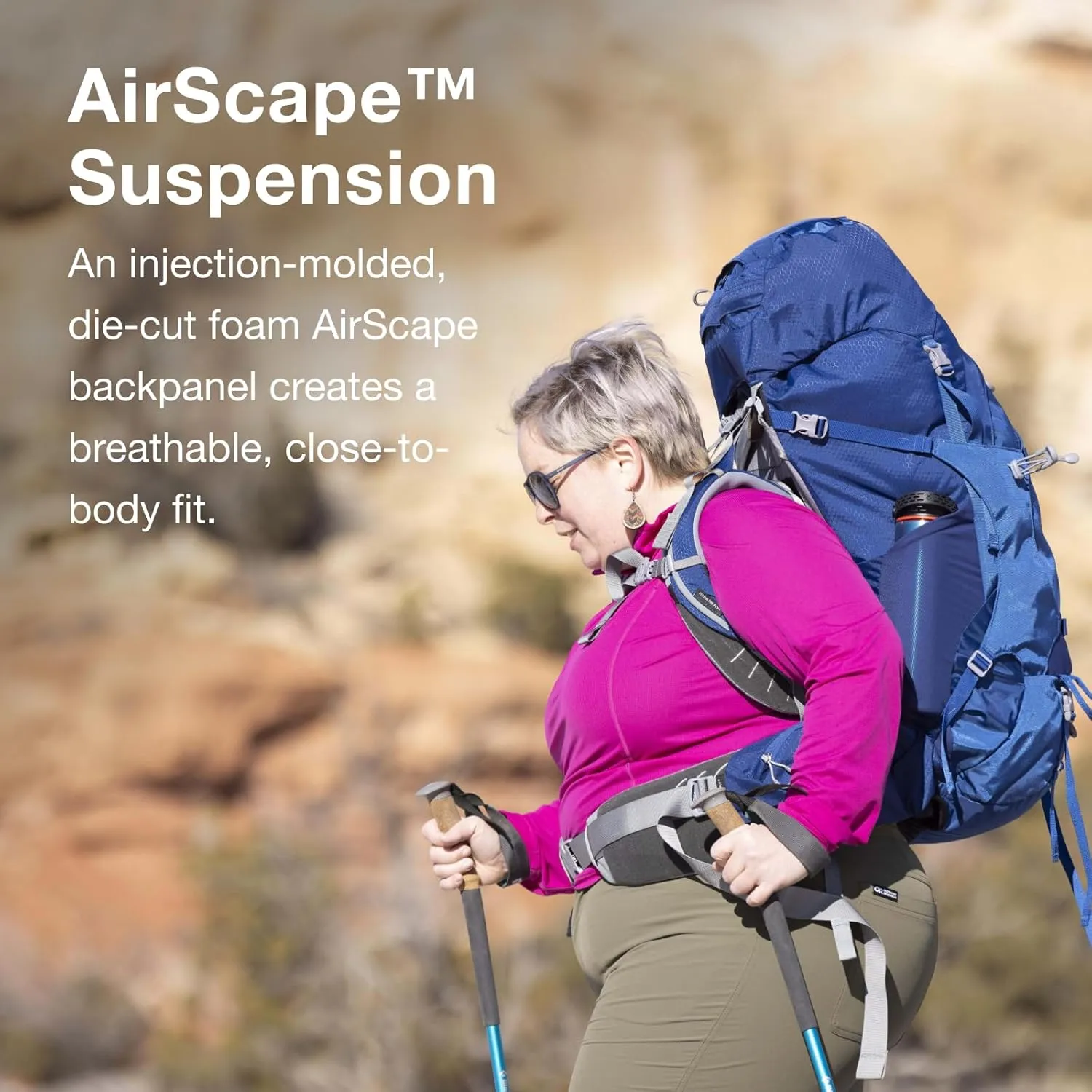Osprey Ariel 65L Women's Backpacking Backpack, Koseret Green, WM/L, Extended Fit