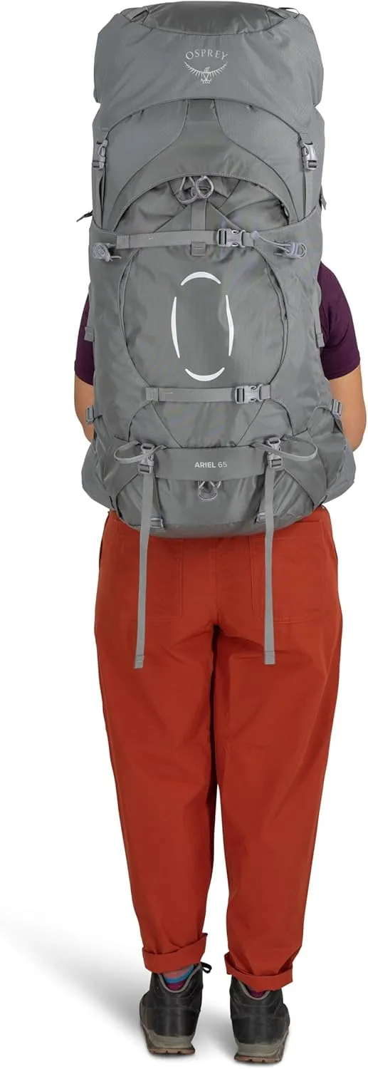 Osprey Ariel 65L Women's Backpacking Backpack, Medium Gray, WXS/S