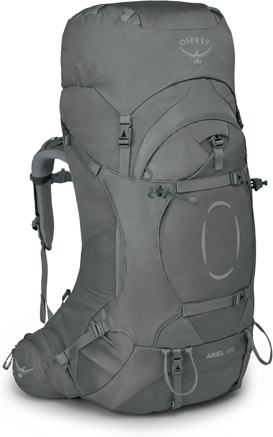 Osprey Ariel 65L Women's Backpacking Backpack, Medium Gray, WXS/S