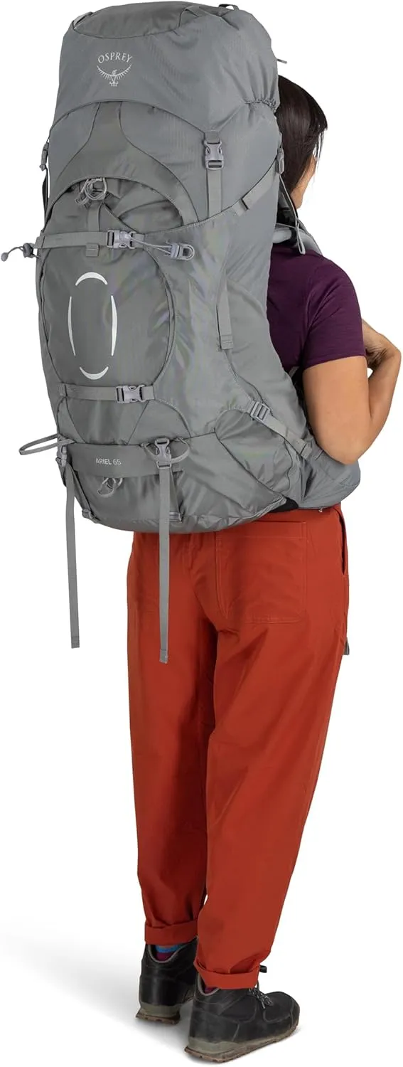 Osprey Ariel 65L Women's Backpacking Backpack, Medium Gray, WXS/S