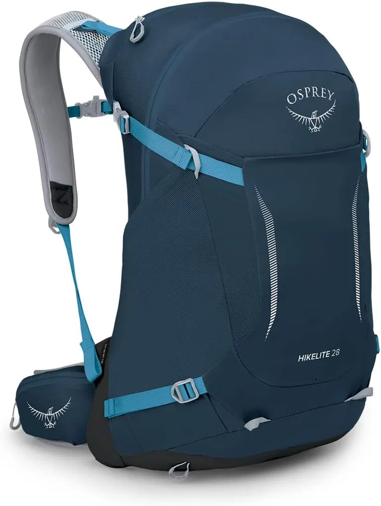 Osprey Hikelite 28L Unisex Hiking Backpack, Atlas Blue, S/M