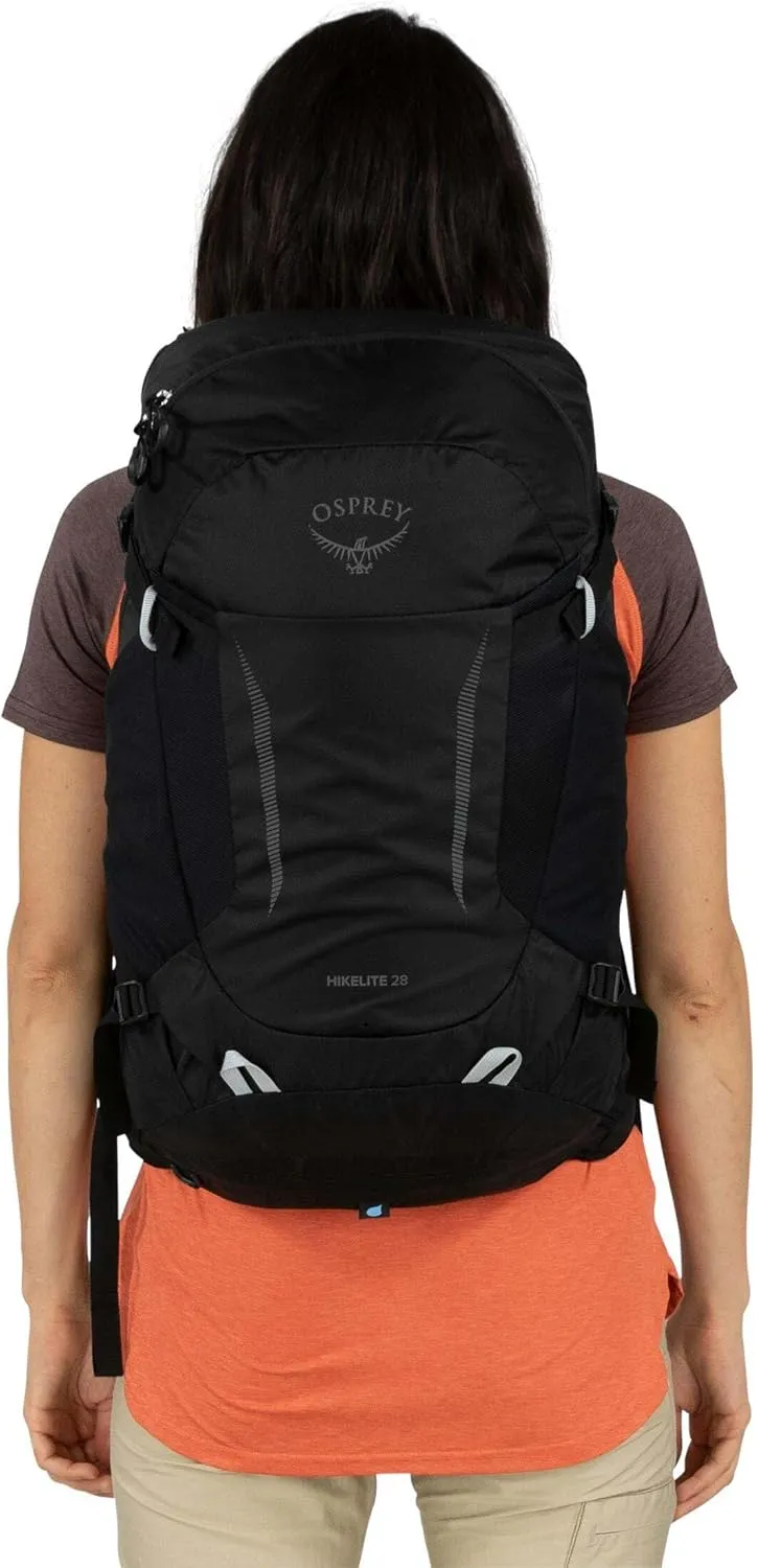 Osprey Hikelite 28L Unisex Hiking Backpack, Black, S/M