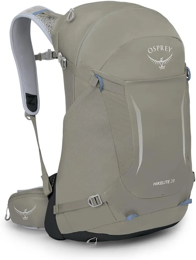Osprey Hikelite 28L Unisex Hiking Backpack, Tan Concrete, Small/Medium