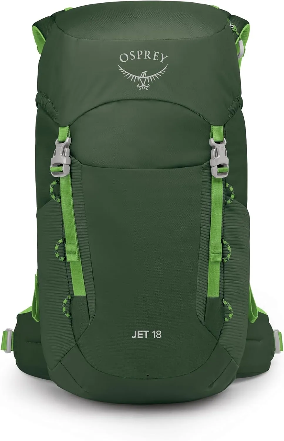 Osprey Jet 18L Kid's Hiking Backpack, Green Canopy