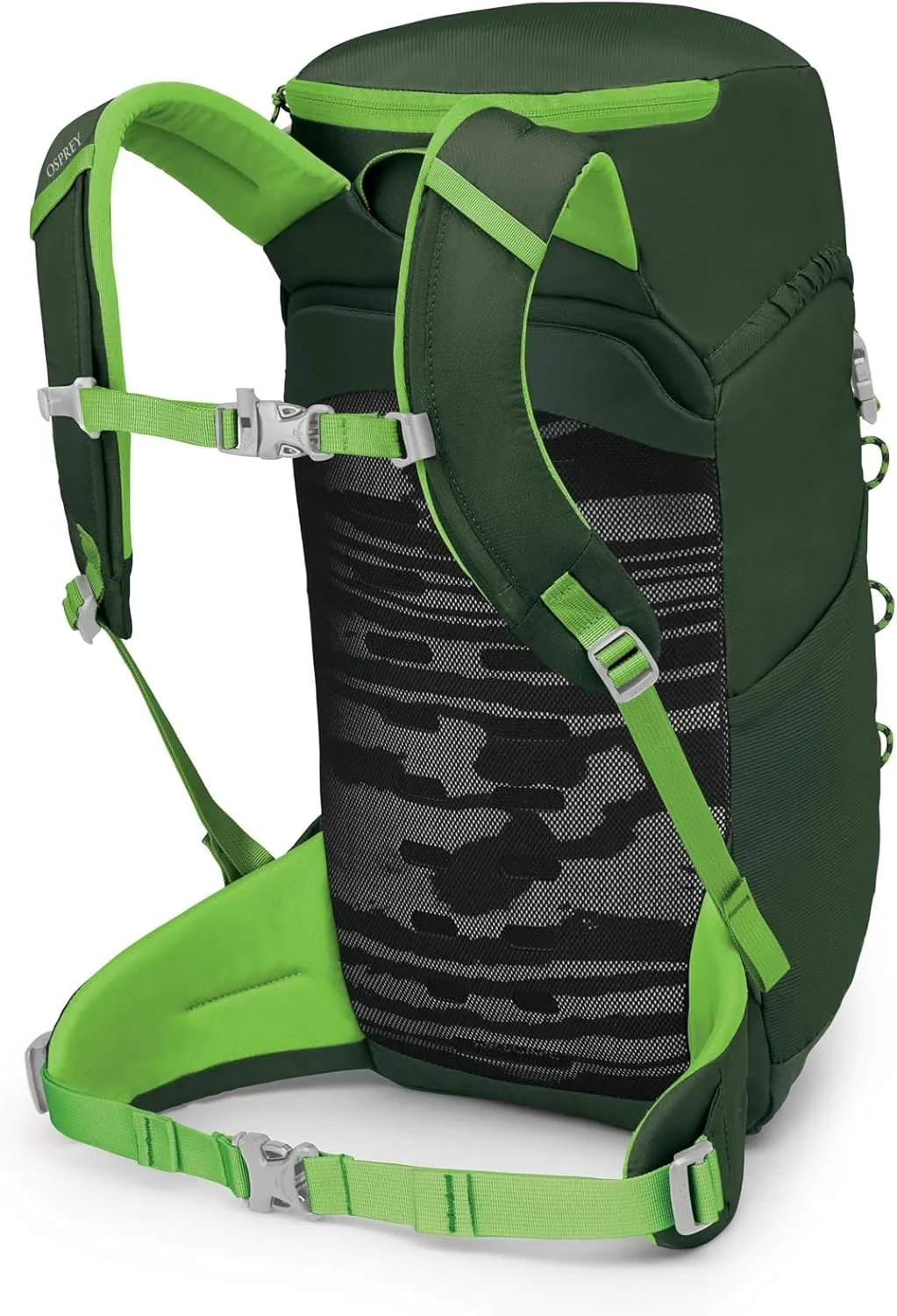 Osprey Jet 18L Kid's Hiking Backpack, Green Canopy