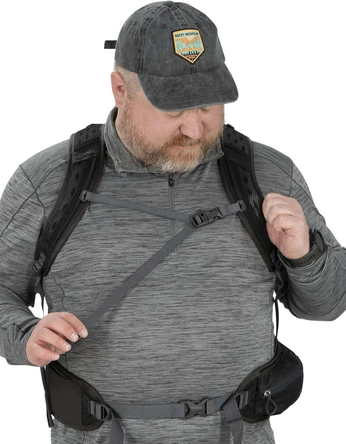 Osprey Sportlite 25L Unisex Hiking Backpack, Dark Charcoal Grey, S/M, Extended Fit